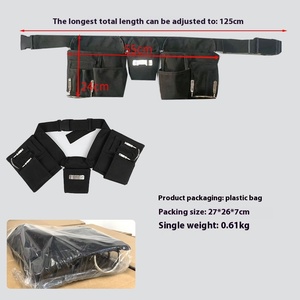 Custom Portable Multifunctional Waist Pocket Belt <b>Small</b> Electrical Tool Kit Durable Canvas Storage Maintenance <b>Bag</b> Zipper - Product Image 3