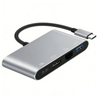 Station d'accueil 4-en-1 1000 Mbps pour HDMI et USB 3.0, adaptateur en stock avec emballage