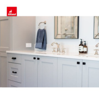 Alland Chinese Basin Quartz Comptoir Gris Peint Laque Soft Close Furniture American Bathroom Vanity Cabinet avec 2 éviers