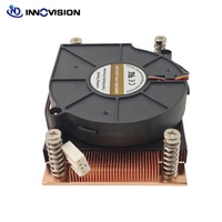 Nouveau dissipateur thermique Cooper pour processeur AMD AM4 AM5 1U Refroidisseur CPU TDP95W pour serveur 1U Hauteur 27mm 1UA27