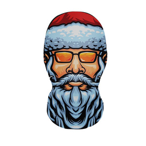 Santa Claus Full Face Mask Digital Print Fashionable Christmas Party Sun Protection Cycling Mask - Product Image 2