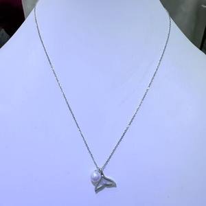 Collar de Perlas de Agua Dulce Naturales de Zhuji, 6-7 mm, Redondas, Impecables, Aurora, Plata S925, Colgante de Cola, Colgantes y Dijes de Moda - Product Image 4