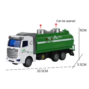Europese Stijl Willekeurige Stijl Legering Spuitgieten Milieubescherming Engineering Sprinklerwagen Watertank Truck Gegoten Auto