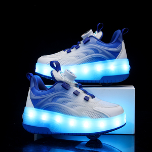 Scarpe da Pattinaggio Illuminanti Unisex per Bambini, Traspiranti e Comode con Suola in EVA e Tomaia in Rete, Logo Personalizzabile, Modello OEM/ODM - Product Image 3