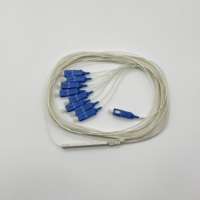 Divisor de Fibra Óptica Tipo PLC MINI, Precio de Fábrica, 1:8, Tubo de Acero, 1x8 Vías, Conector SC UPC/PC, Cableado LAN, Proyecto FTTH, 5 Años de Garantía