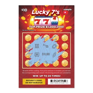 การออกแบบกฎเกมสลากกินแบ่งรางวัลแบบกำหนดเองสไตล์เกมส์สีแดง พร้อมไอคอนรางวัลนำโชค พิมพ์ดิจิทัล - Product Image 3