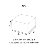 Boîte cadeau pliable de taille XS avec logo personnalisé, couvercle magnétique, boîte en carton recyclable, emballage de luxe