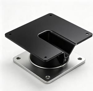 Fabrication sur mesure de tôles métalliques, boîtier en acier usiné CNC, finition noire, pièce de fabrication de précision - Product Image 5