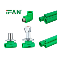 Raccords de tuyauterie d'eau de haute qualité IFAN, matériau de plomberie de couleur verte, matériau sûr pour l'alimentation en eau, raccord PPR