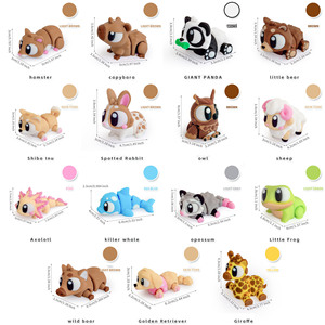 Vashine 3D พิมพ์ลายสีสันสดใสมีความยืดหยุ่นคริสตัล<span class=keywords><strong>รูป</strong></span> PLA สัตว์ของเล่นเด็กหมีแพนด้าวัสดุที่เป็นมิตรกับสิ่งแวดล้อม3D การกระทำสวนสัตว์ Toi - Product Image 2