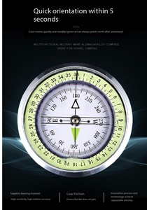 Brújula DF de Aleación de Zinc EK4076, Versión de Lujo con EK1001, Fluorescente Estándar Visible en la Noche, Accesorios para Caza al Aire Libre para Hombres - Product Image 5