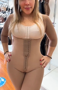 Faja Colombiana Nén Cao Tummy Kiểm Soát Shapewear Phụ Nữ Công Ty Định Hình Áo Ngực Bài Op Phẫu Thuật Dài Tay Áo Cánh Tay Giảm Béo - Product Image 2