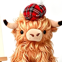Peluche Vache des Highlands Personnalisée OEM ODM, Rembourrée en Coton PP, Super Douce, 25cm, Animal en Peluche de Dessin Animé Personnalisé, Vente en Gros, Cadeau