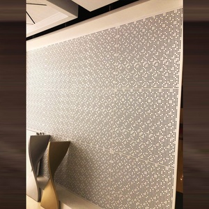 Placa de aluminio perforada cuadrada integrada de 60x60 con orificios completos, material de aluminio ignífugo para oficina, venta al por mayor - Product Image 4