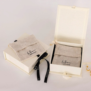 Fashionable Custom Logo Jewelry Packaging <b>Pouch</b> Jewelry Cotton Packaging Velvet <b>Drawstring</b> <b>Pouch</b> Bag - Product Image 4