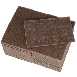 Bantalan tangan tugas berat 7440B 6X9 PAK 40 persegi PU bantalan pengamplasan logam Deburring lapisan penghilang korosi - Product Image 1