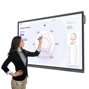 Cao Đẳng Lớp học giáo dục giảng dạy 65 inch giáo dục LCD đa IR ngón tay thông minh cảm ứng xách tay bảng tương tác