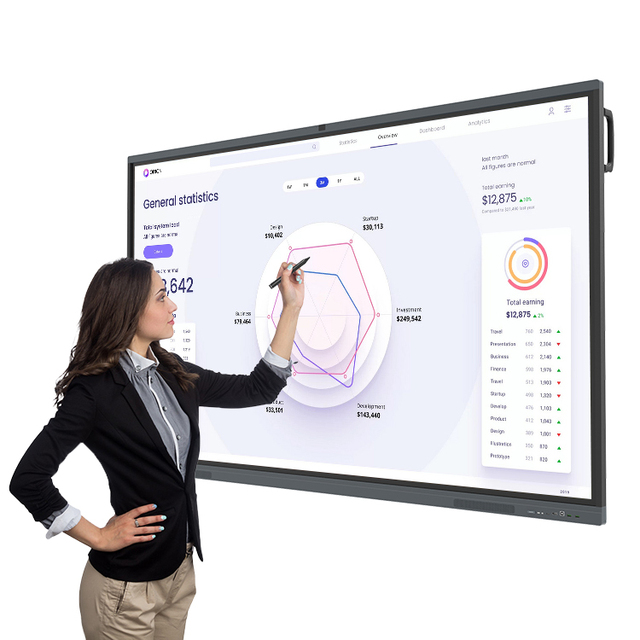 College Classroom Education Teaching 65 Inch Education  LCD Multi Ir Finger Clever Touch Portable Interactive Whiteboard