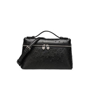 Bolsa de almuerzo de moda Gigi para mujer, de PU, con cremallera, correa única, estilo urbano, primavera-verano, patrón de avestruz, portátil, ¡la más vendida! - Product Image 5