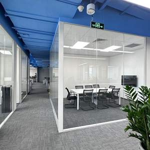 Moderne Schalldichte Glas-Trennwand mit Aluminiumlegierungsrahmen Anpassbares Bewegliches Design für Heim und Büro & Gewerbliche Nutzung - Product Image 4