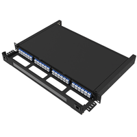 Harga pabrik 96F port Top Flap Type 1U Fiber Optical Patch Panel LC/SC/ST/FC untuk H Fusion Disk 92 Panel untuk penggunaan FTTH