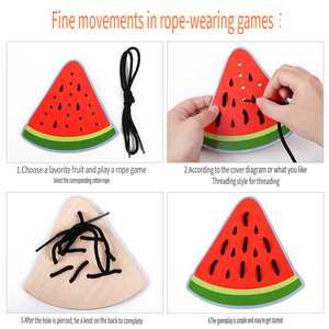 <span class=keywords><strong>Gioco</strong></span> da Tavolo Educativo per Bambini <span class=keywords><strong>5</strong></span>-7 <span class=keywords><strong>Anni</strong></span>, Grande Giocattolo in Legno Multicolore con Frutta e Animali per Coordinazione Occhio-Mano - Product Image 4