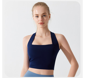 <span class=keywords><strong>Reggiseno</strong></span> sportivo estivo antibatterico con scollo all'americana e schiena incrociata, che valorizza la figura, ad alto sostegno, con <span class=keywords><strong>spalline</strong></span> <span class=keywords><strong>larghe</strong></span>, ideale per yoga - Product Image 5