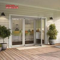 Folding Glass Door Soundproof Partition Office Home Balcony Sliding Bifold Door Glass Wall Room Divider Bifold Doors