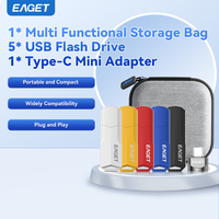 EAGET-Ensemble de FB5-1 USB colorées, sac de rangement, chiavetta USB en plastique, mémoire de bureau, cadeau d'entreprise, flash, clé USB Bellek