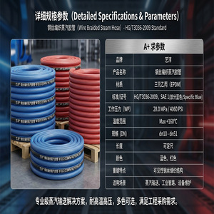 สายยางไอน้ำยี่ห้อ Yi Jun รุ่น 19-1 ทนความร้อนสูง ผลิตจากยาง EPDM สำหรับเครื่องจักรกลวิศวกรรม - Product Image 3