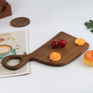<b>Black</b> Walnut Wood Cutting <b>Board</b> 35x38x1.5cm Easy To Clean Kitchen Chopping Block Rectangle Shape Solid Wood For Food Prep - Product Image 1