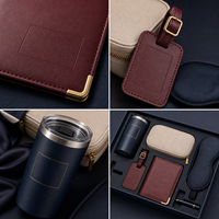 Kit de Regalo Ejecutivo Personalizado para Viajes con Porta Pasaportes, Etiqueta para Equipaje, Bolsa para Termo, Antifaz para Dormir, para Programas de Viaje de Clientes VIP