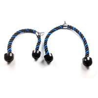 Accessoires de machine de musculation robustes pour système de poulie, Corde de triceps en nylon bleue pour tractions verticales de 27 et 36 pouces