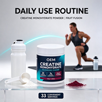 Suplemen OEM Creatine Monohydrate Bubuk Mikronisasi Rasa Buah 33 Sajian 3g Per Sajian 122g