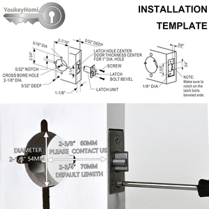 YoukeyHomi Hot Sell Commercial Stainless Steel <strong>Dummy</strong> Trim Function Cylindrical ANSI Grade-2 UL Fire Rated <strong>Door</strong> Handle <strong>Knob</strong> Lock - Product Image 5