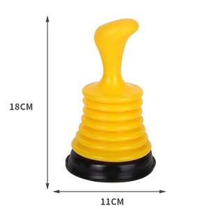 Mini Sturalavandini Giallo con Soffietto Grande <span class=keywords><strong>per</strong></span> Lavelli di Cucina e Bagno, Rimuovi-Intasamenti Resistente con Impugnatura Ergonomica - Product Image 2