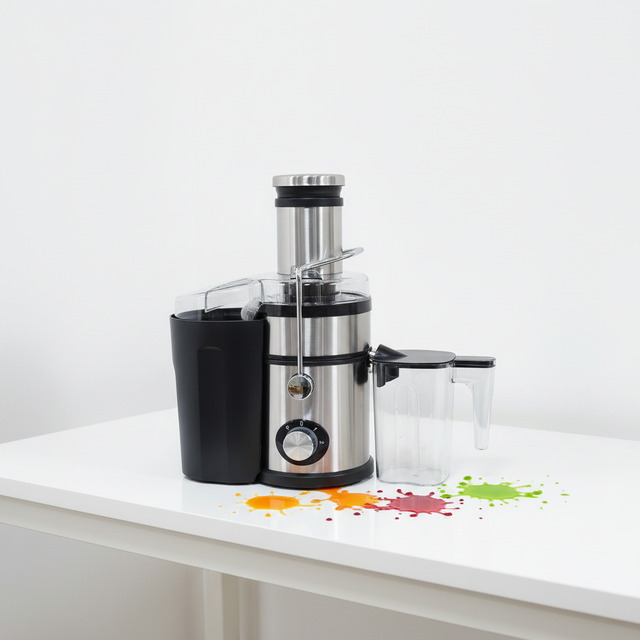 Electric 4-in-1 Full Stainless Steel Centrifugal Juicer Blender 800W AC Motor 1L Automatic Pulp Ejection Easy Clean Household