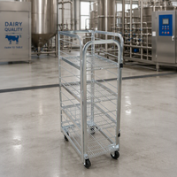 Chariot à lait empilable pour caisses de produits laitiers, chariot à lait direct usine pour l'industrie alimentaire et laitière