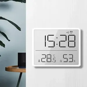 LCD kỹ thuật số Đồng Hồ Báo Thức Lớn LED máy tính để bàn treo tường tủ lạnh ngày nhiệt độ độ ẩm hiển thị cho phòng ngủ trang trí - Product Image 6