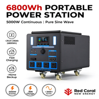 Centrale Électrique Portable OEM 5000W 6800Wh au Lithium Fer Phosphate, Générateur Solaire à Onde Sinusoïdale Pure pour Camping, VR, Maison et Urgences