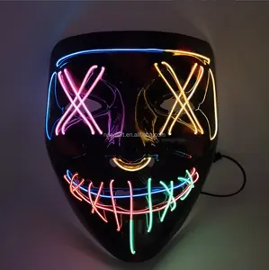 Customized Handmade Plastic 3D Luminescent LED Party Cartoon Masks Promotion Cheap Christmas Gift Theme Event Supplies