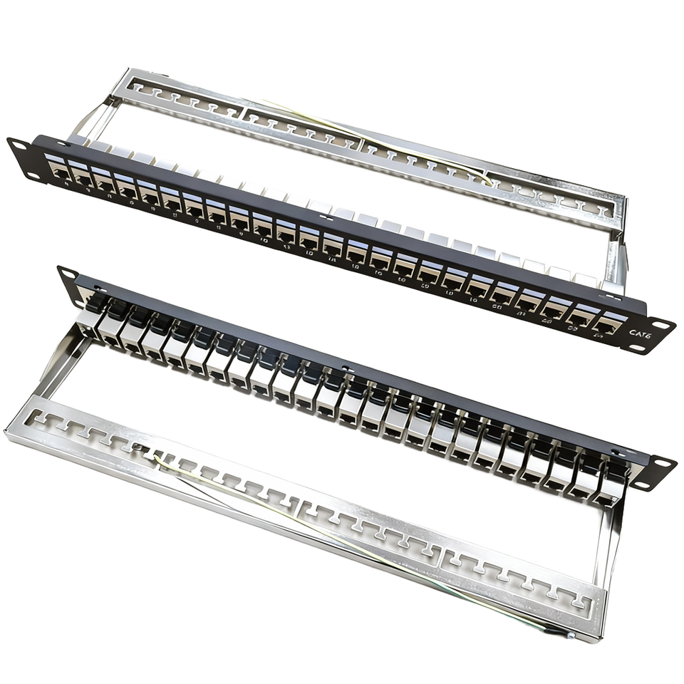 thumbnail image 2 of 48-Port Keystone Patch Panel - 1U Rackmount With Cable Management 2 of 4