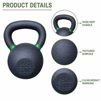 Ensemble de kettlebells commerciaux 2-20 kg avec poignée large, poids fixe, équipement d'entraînement de force pour la salle de sport et le fitness