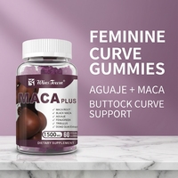 Gummies de soutien pour les courbes des fesses pour femmes avec Aguaje et Maca – Complément de beauté à base de plantes