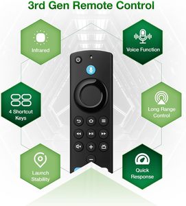 Télécommande de remplacement compatible avec les téléviseurs intelligents Fire TCL Lite avec commande vocale pour les téléviseurs Insignia <span class=keywords><strong>Pioneer</strong></span> Hisense <span class=keywords><strong>4K</strong></span> Cube Stick - Product Image 5