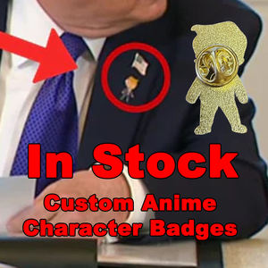 Pin de Solapa Conmemorativo de Esmalte con Caricatura Personalizada de <span class=keywords><strong>Dibujos</strong></span> <span class=keywords><strong>Animados</strong></span> 'Happy Face' de Presidente de América para Hombre, Accesorio de Traje - Product Image 1