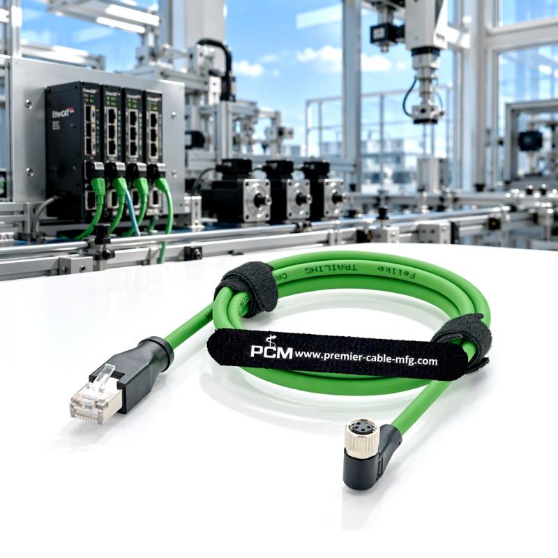 Core Pin Adapter RJ45 to M8 EtherCAT Cable A-Code 4 Pin Female Right Angle Connector ...