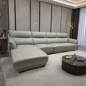 Nuovo arrivo italiano europeo Design postmoderno luce di lusso in vera pelle Chesterfield divano Set componibile per <span class=keywords><strong>soggiorno</strong></span> - Product Image 5