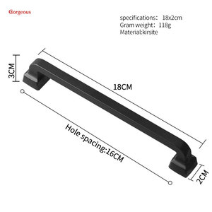 European Style Gold <strong>Black</strong> Modern Luxury Kitchen Furniture Cabinet Door Handle and Pulls for Furniture Hardware - Product Image 2