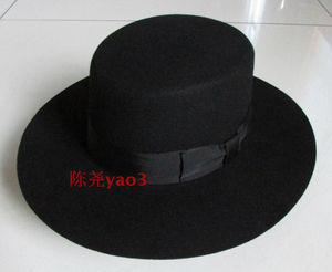 Chapeau classique R121 en 100 % laine, à large bord plat, décontracté, pour fête, unisexe, en laine australienne - Product Image 2